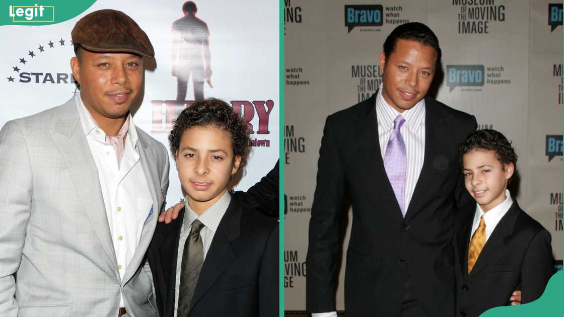 Terrence Howard and his son, Hunter, at different events Terrence Howard and his son, Hunter, at different events