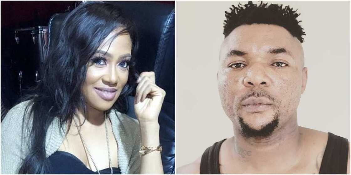 Oritsefemi and his ex-manager Kara Oritsefemi and his ex-manager Kara