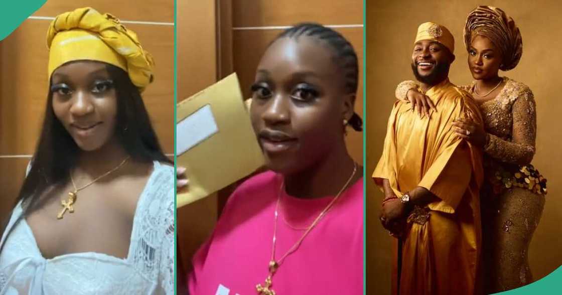Lady rejoices after getting offical IV for Davido's wedding Lady rejoices after getting offical IV for Davido's wedding