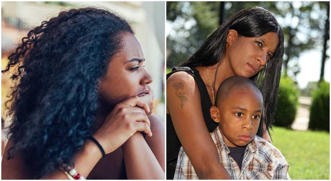 Photos of a lady and child. Photos of a lady and child.
