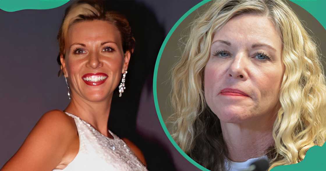 Lori Vallow poses during the 2004 beauty pageant (L). The murder convict sits during her 2023 trial (R). Lori Vallow poses during the 2004 beauty pageant (L). The murder convict sits during her 2023 trial (R).