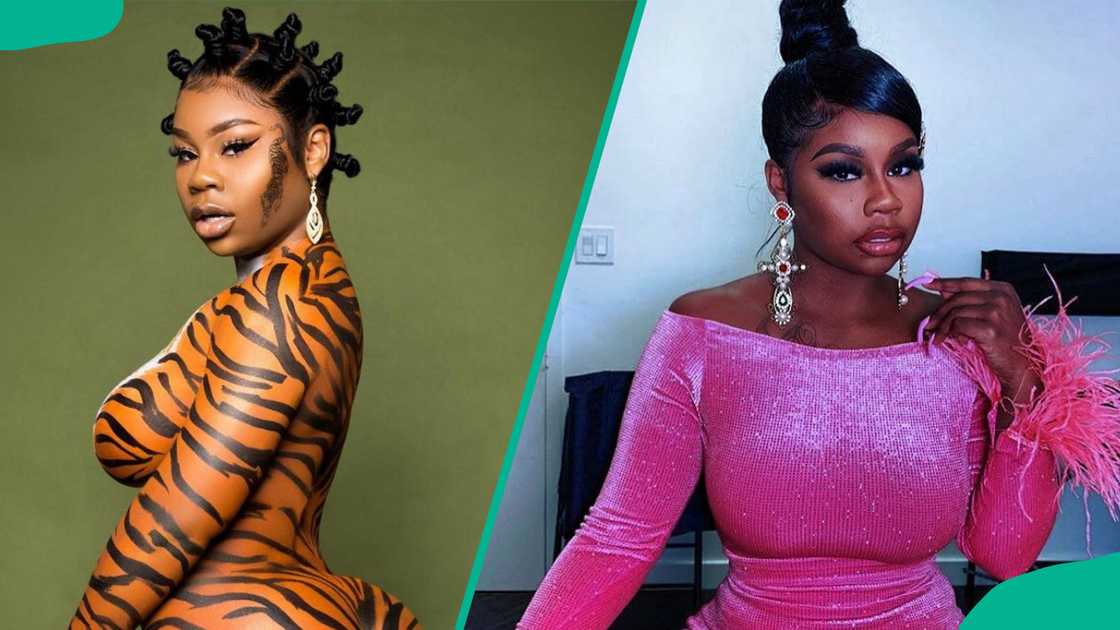 Sukihana with bantu knots and a hair tied up Sukihana with bantu knots and a hair tied up