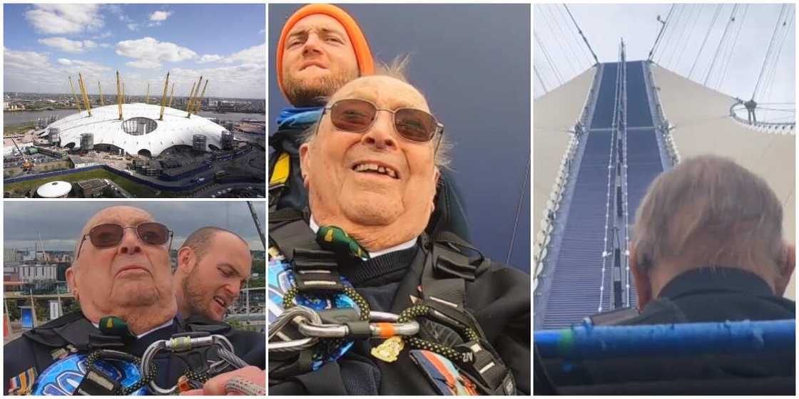 100-year-old man marks birthday by climbing roof of 02 arena in wheelchair, video goes viral 100-year-old man marks birthday by climbing roof of 02 arena in wheelchair, video goes viral