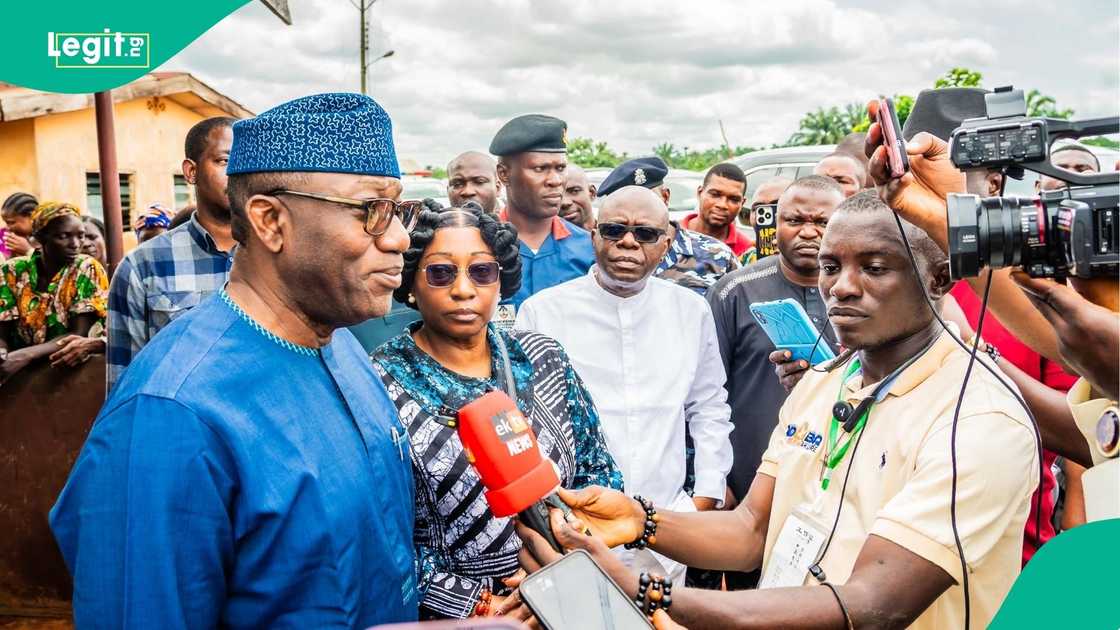 INEC has announced the results of the Ekiti governorship election in Oye, the local government of the immediate past governor of the state, Kayode Fayemi.