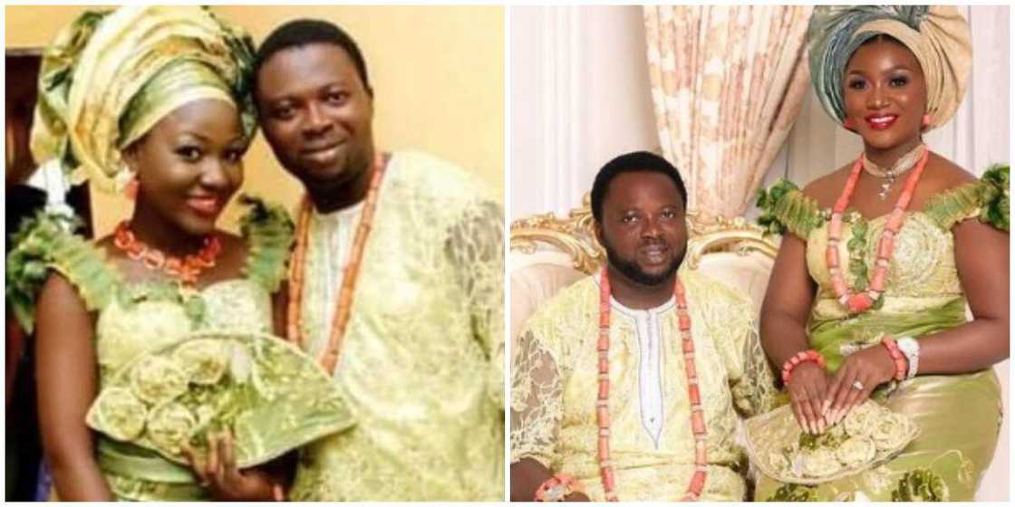 Nigerian couple re-wear traditional outfits 10 years after wedding Nigerian couple re-wear traditional outfits 10 years after wedding