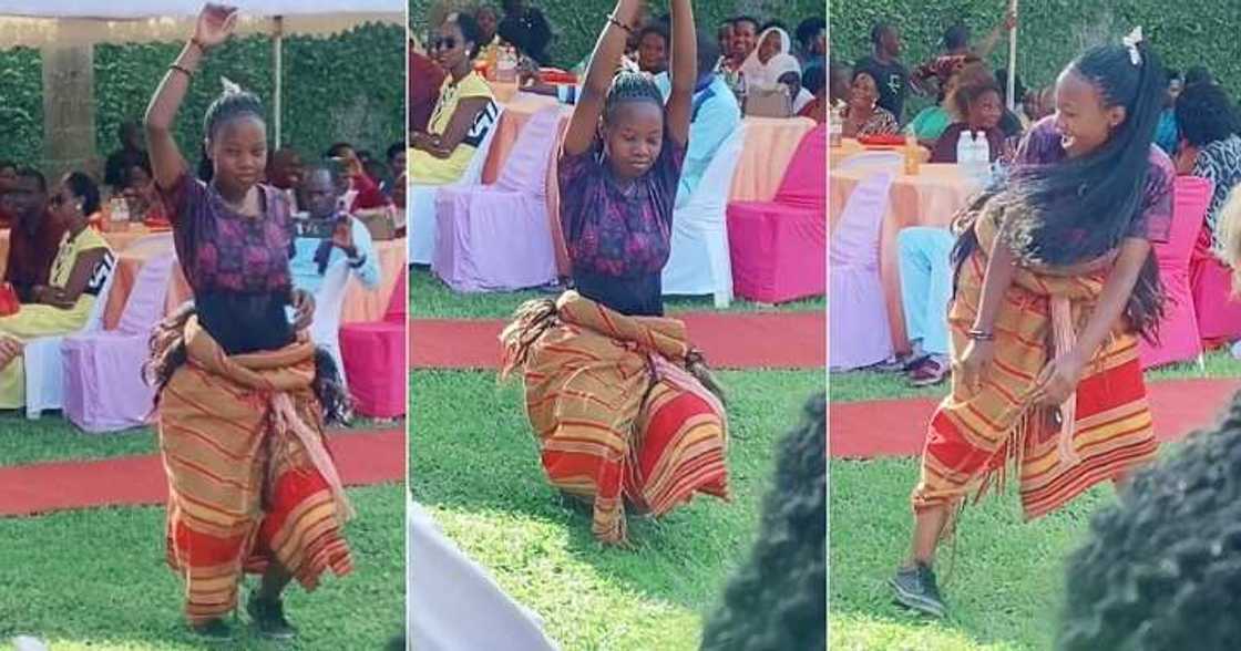 Lady whines her waist Lady whines her waist