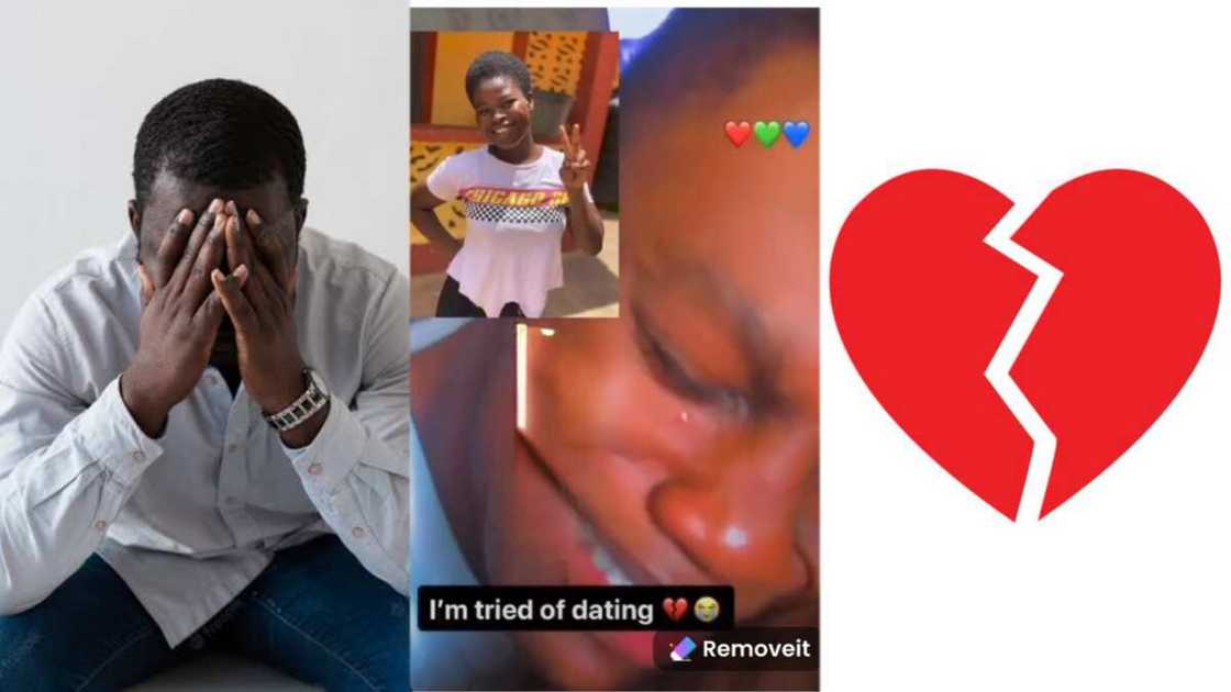 Young man gets painful rejection cries bitterly Young man gets painful rejection cries bitterly