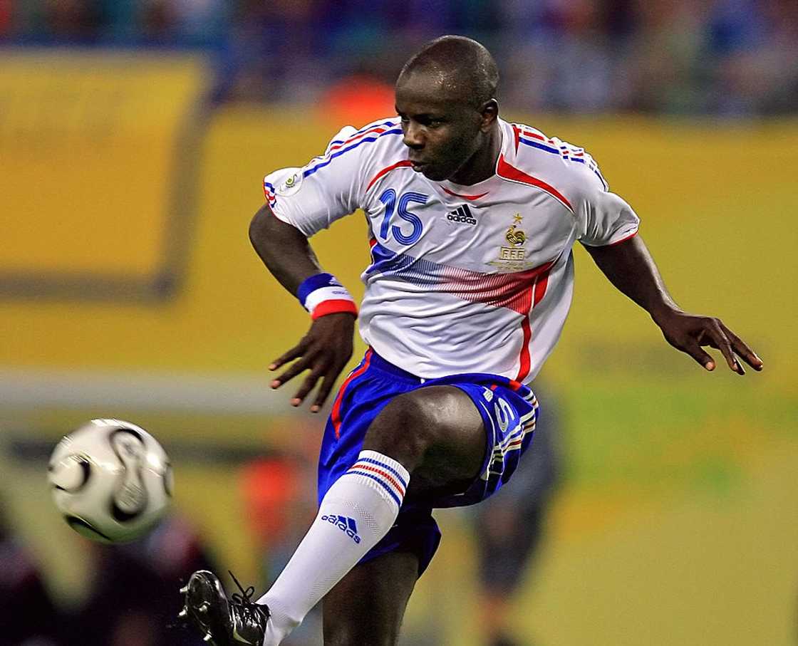 Lilian Thuram controlling the ball Lilian Thuram controlling the ball