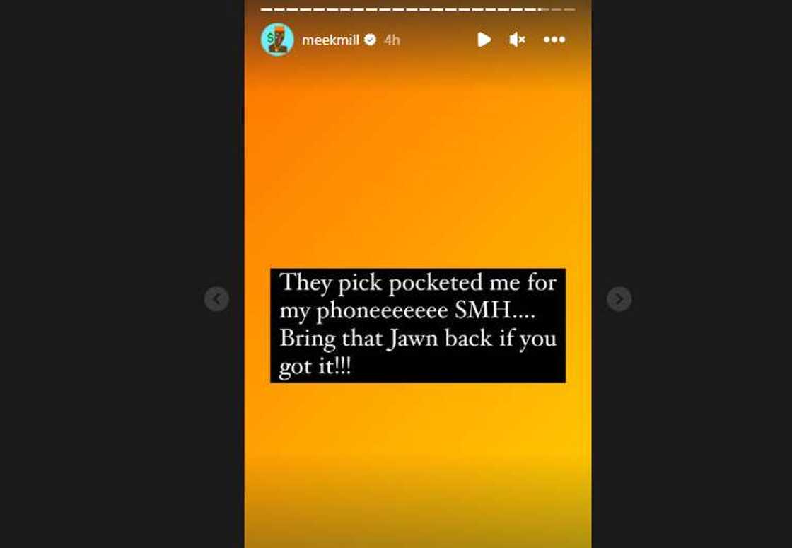 Rapper Meek Mill pickpocketed in Ghana. Rapper Meek Mill pickpocketed in Ghana.