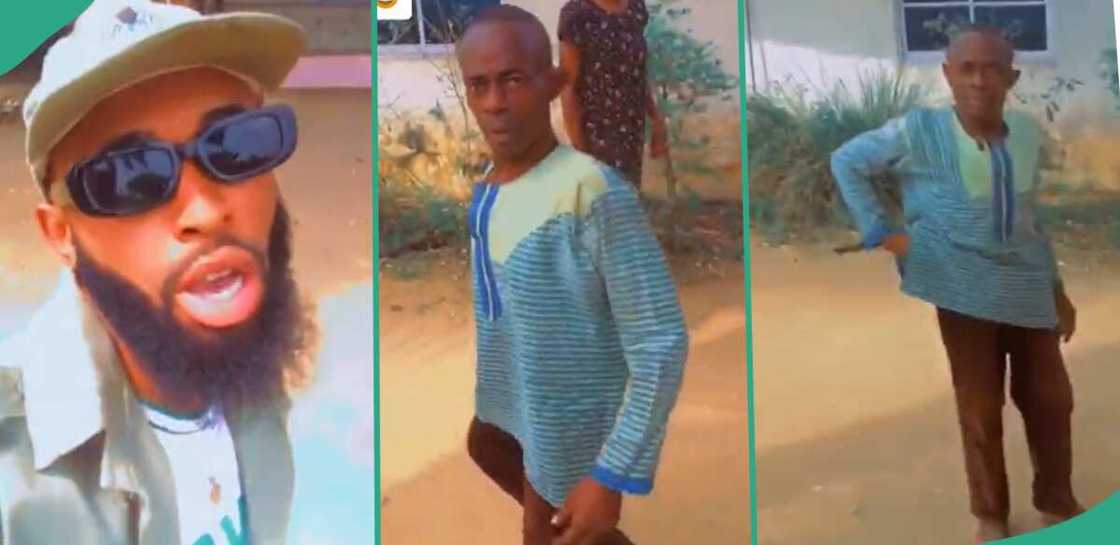 Man visits his uncle after NYSC. Man visits his uncle after NYSC.