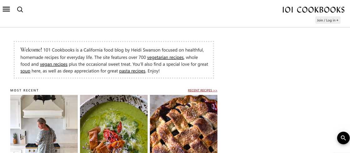 101 Cookbooks homepage 101 Cookbooks homepage