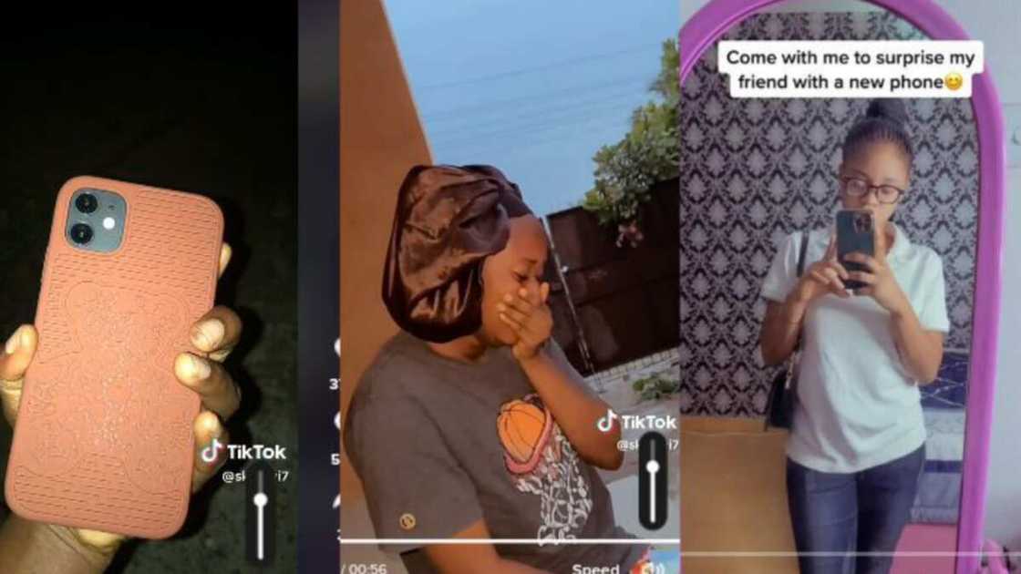 Lady gifts best friend IPhone Lady gifts best friend IPhone