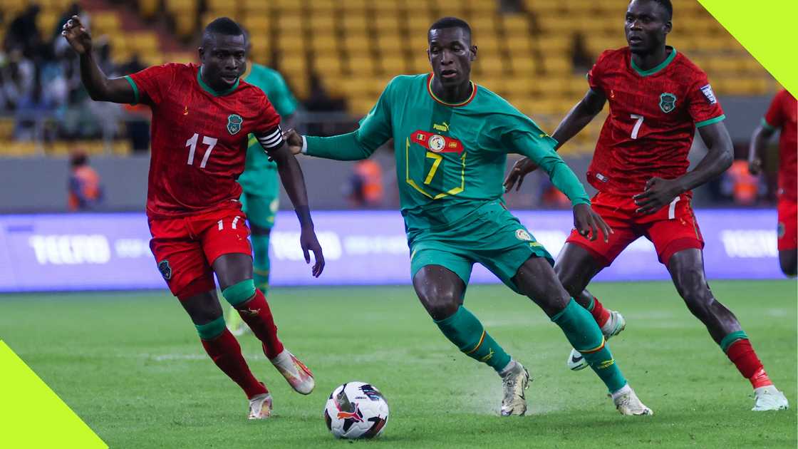 Nicolas Jackson, Senegal, John Banda, Nickson John, Mywase, Malawi, Abdoulaye Wade Stadium, Diamniadio, AFCON 2025 qualifier. Nicolas Jackson, Senegal, John Banda, Nickson John, Mywase, Malawi, Abdoulaye Wade Stadium, Diamniadio, AFCON 2025 qualifier.
