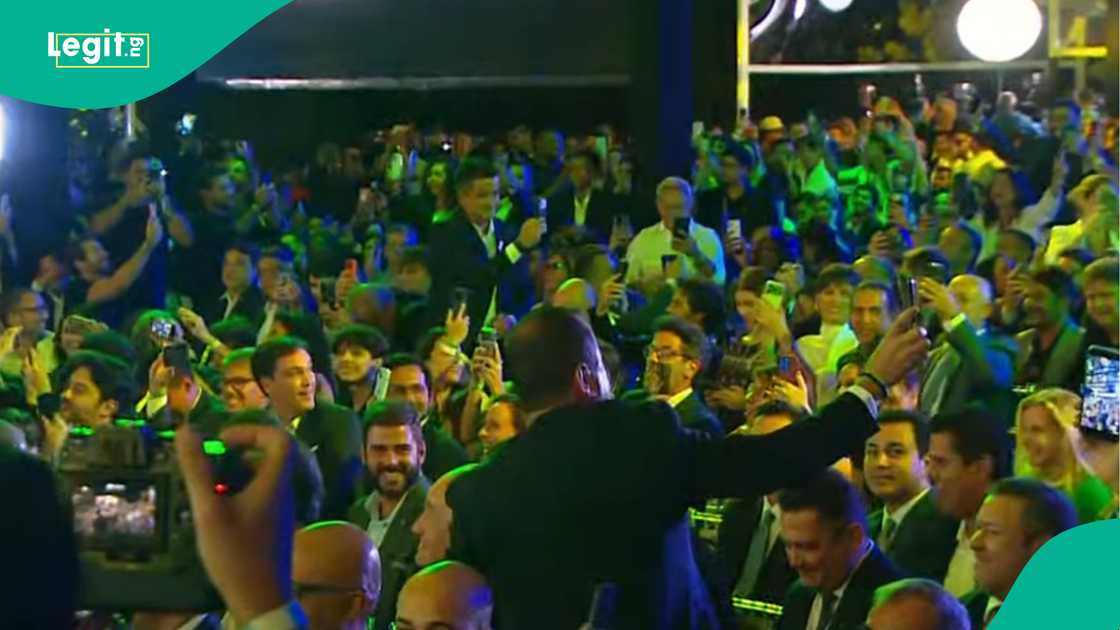 Fans celebrating Neymar's World Cup call-up during Ancelotti's announcement. Photo: TouchlineX