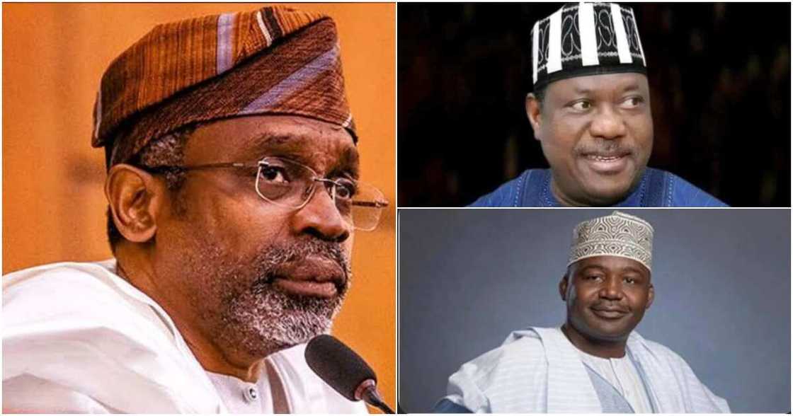 Speaker Femi Gbajabiamila, Senator George Akume Speaker Femi Gbajabiamila, Senator George Akume