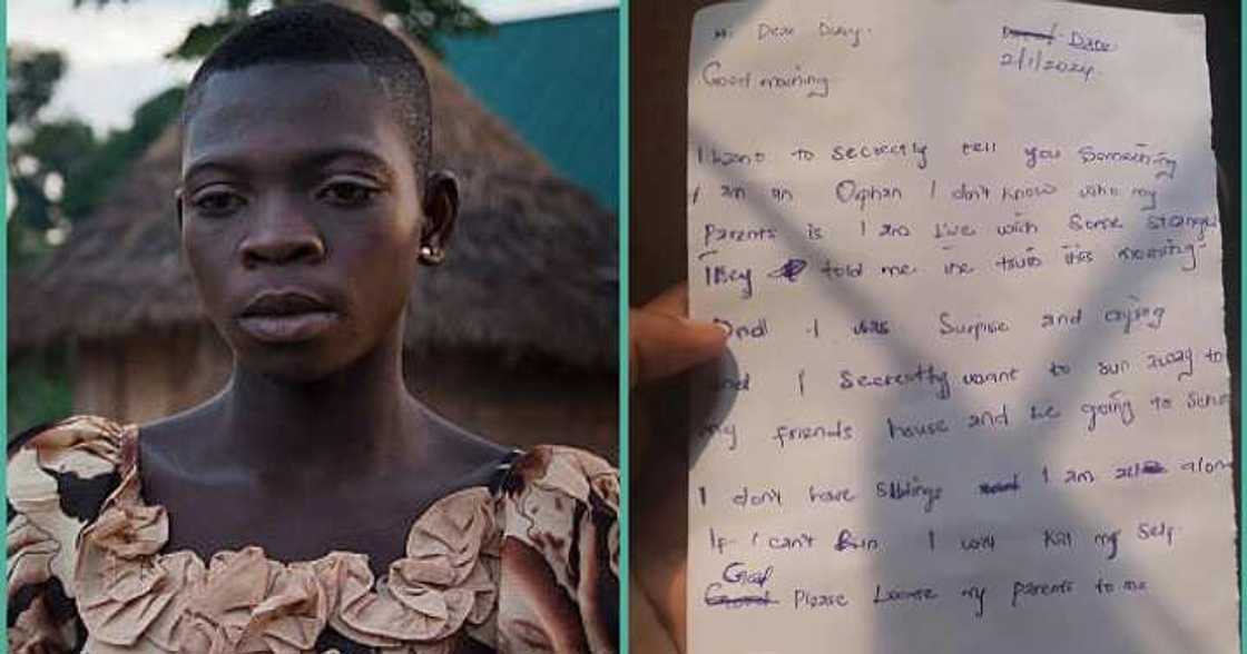 Girl's letter about biological parents leaks online