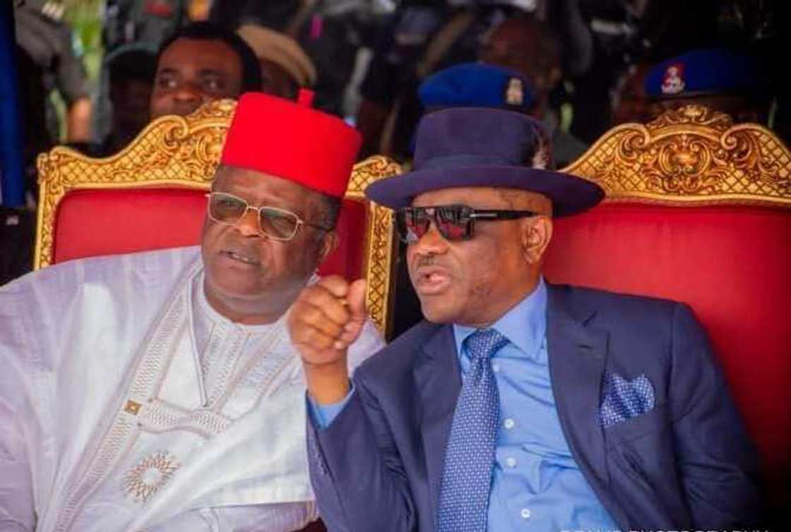 Gwamna Umahi da Wike. Gwamna Umahi da Wike.
