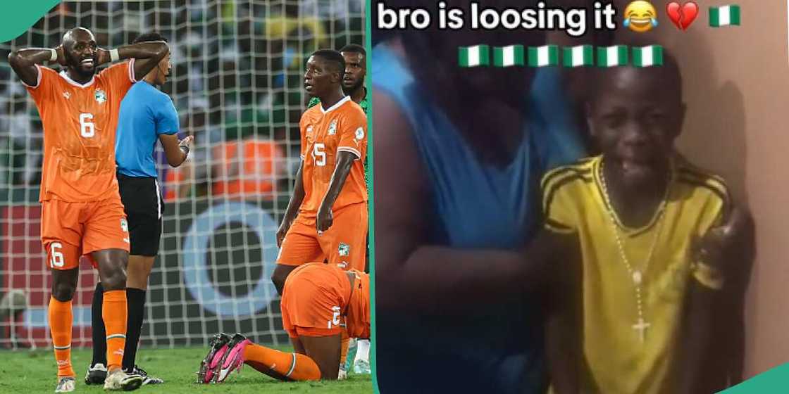 Boy weeps as Super Eagles loses to Cote d'Ivoire Boy weeps as Super Eagles loses to Cote d'Ivoire