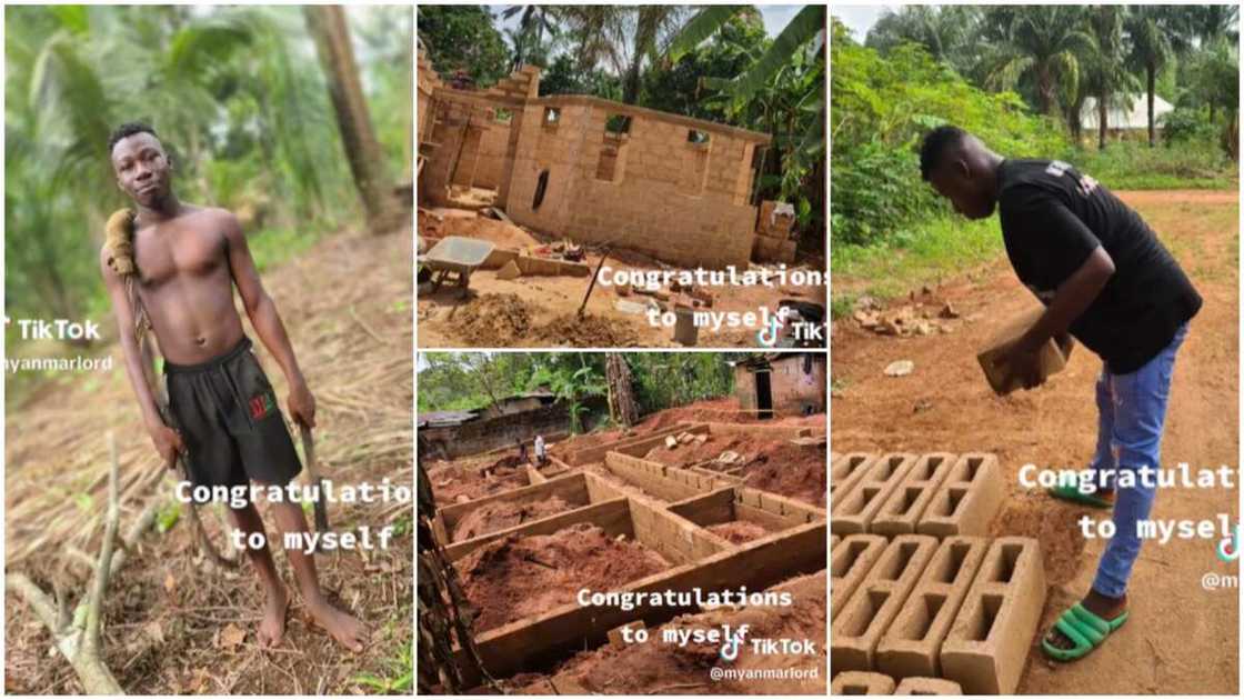 Building homes in Nigeria/man took house to lintel.