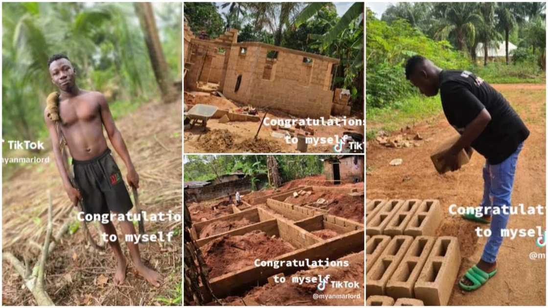 Building homes in Nigeria/man took house to lintel. Building homes in Nigeria/man took house to lintel.