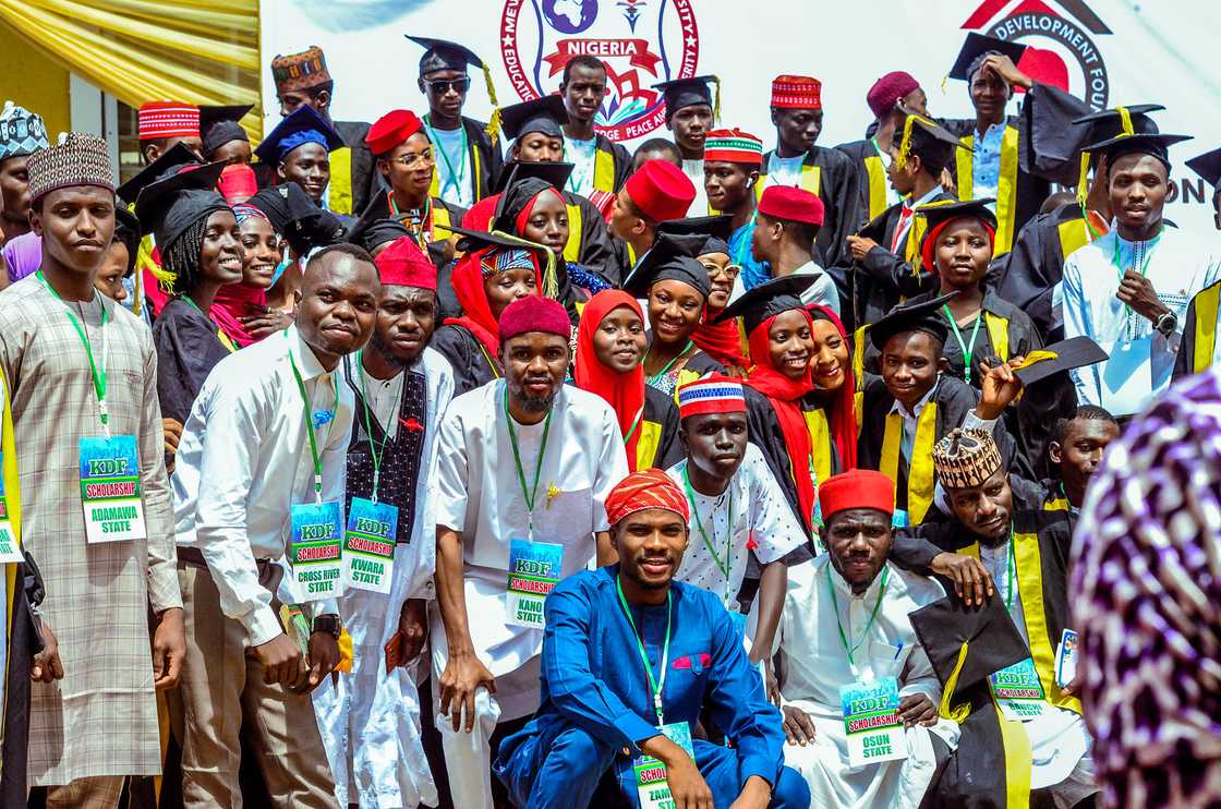 Beneficiaries of assorted  scholarships happily parade astatine  Mewar International University