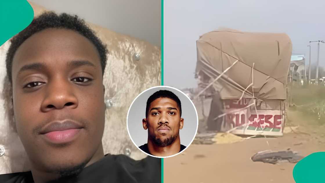 A young man reacted to the viral video of Anthony Joshua’s car crash, noting the car was split in two, how bystanders immediately found Joshua, and that no one called an ambulance, while also saying he would hate being famous because of what he saw. A young man reacted to the viral video of Anthony Joshua’s car crash, noting the car was split in two, how bystanders immediately found Joshua, and that no one called an ambulance, while also saying he would hate being famous because of what he saw.