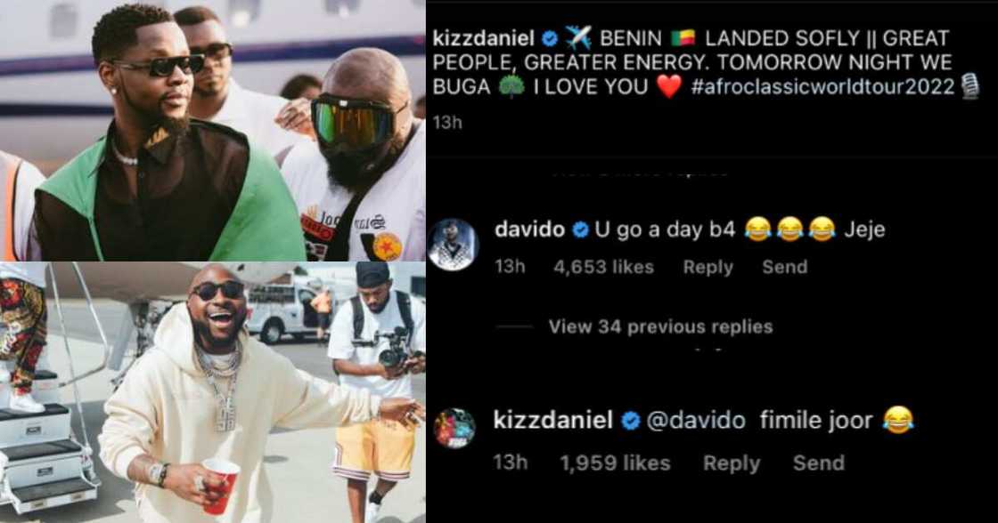 Kizz Daniel and Davido Kizz Daniel and Davido