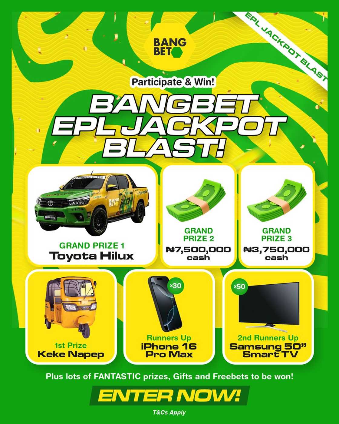 Bangbet Celebrates 5 Years with EPL Jackpot Blast, Offering Exciting Rewards Bangbet Celebrates 5 Years with EPL Jackpot Blast, Offering Exciting Rewards