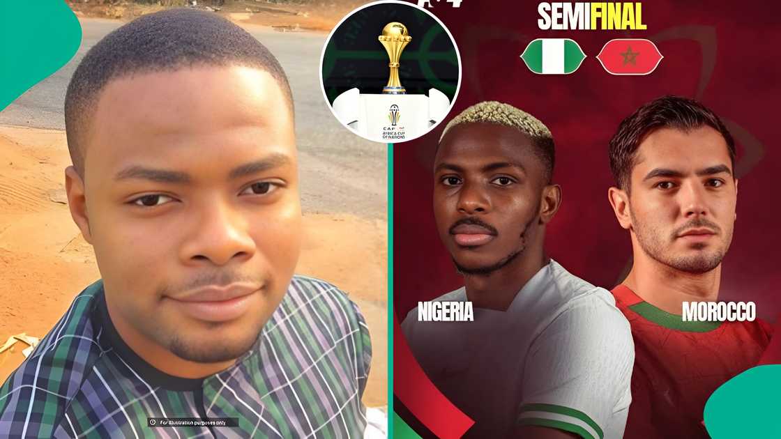 Man asks AI to predict goal scorers in AFCON semi-finals between Nigeria vs Morocco.