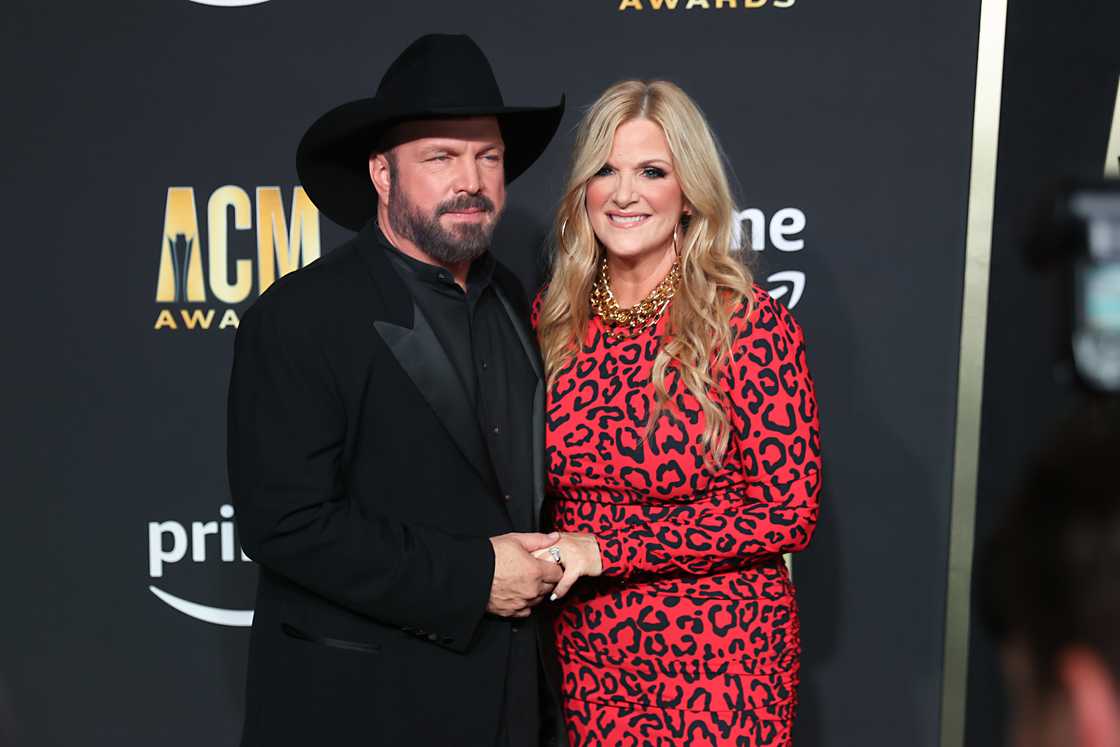 Garth Brooks and his wife, Trisha Yearwood, arrive at the 58th Academy of Country Music awards Garth Brooks and his wife, Trisha Yearwood, arrive at the 58th Academy of Country Music awards