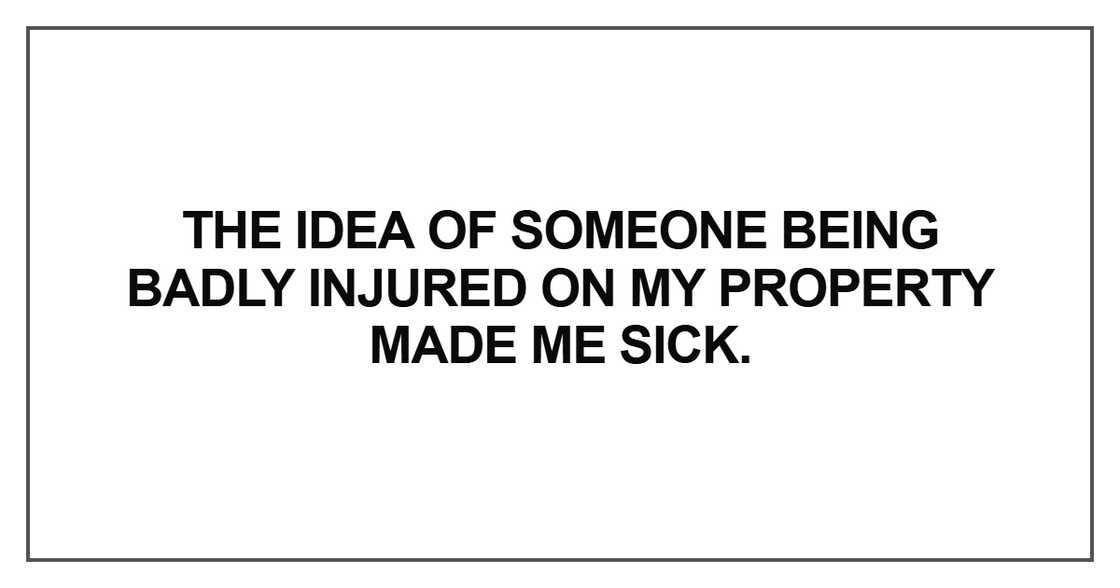 The idea of someone being badly injured