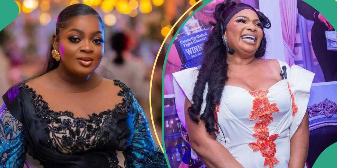 Eniola Badmus shades Laide Bakare over her unusual outfit at her book launch. Eniola Badmus shades Laide Bakare over her unusual outfit at her book launch.