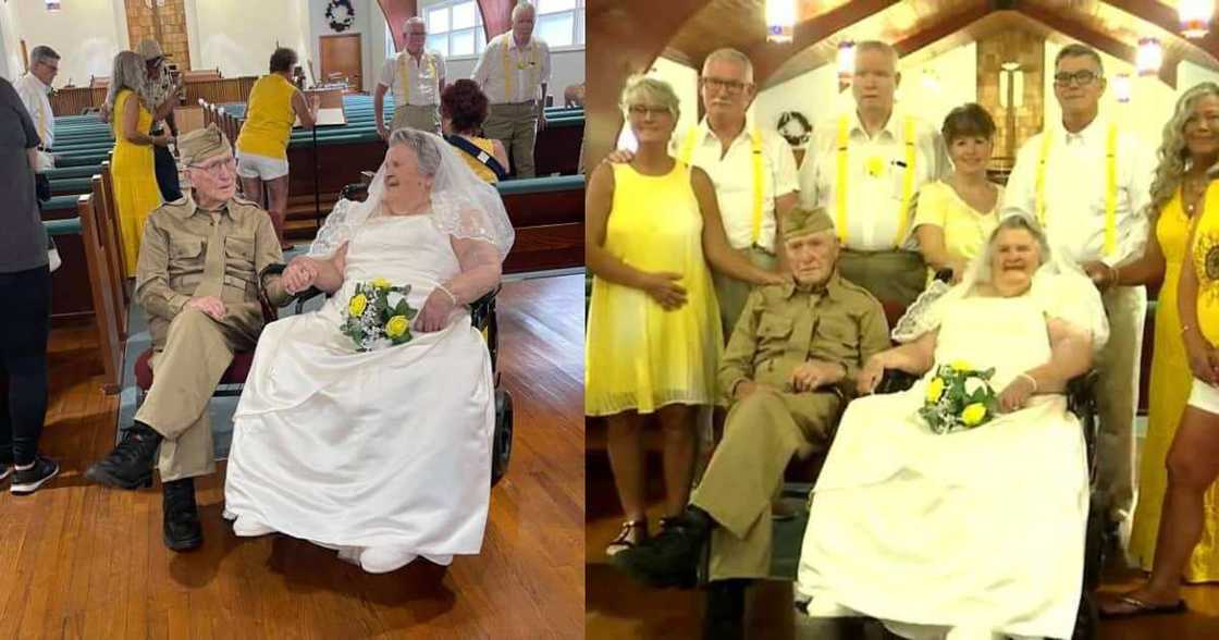 Elderly couple Recreate mark their 75th anniversary by recreating their wedding day. Elderly couple Recreate mark their 75th anniversary by recreating their wedding day.