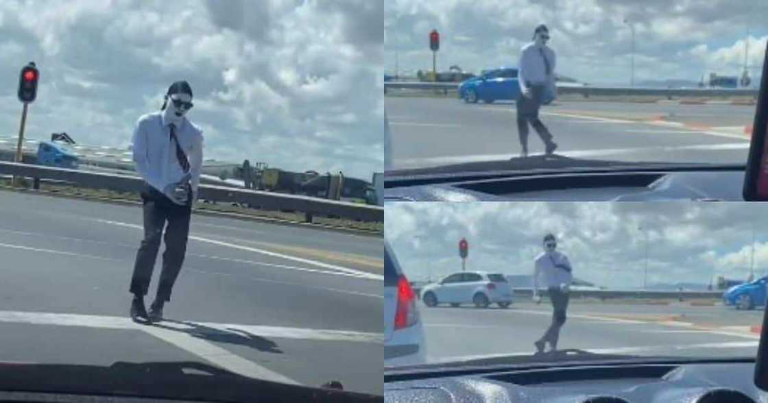 Only in South Africa, dancing man, man dances, street dancer, dancing on road, viral video, TikTok SA, Mzansi, South Africa trending news Only in South Africa, dancing man, man dances, street dancer, dancing on road, viral video, TikTok SA, Mzansi, South Africa trending news