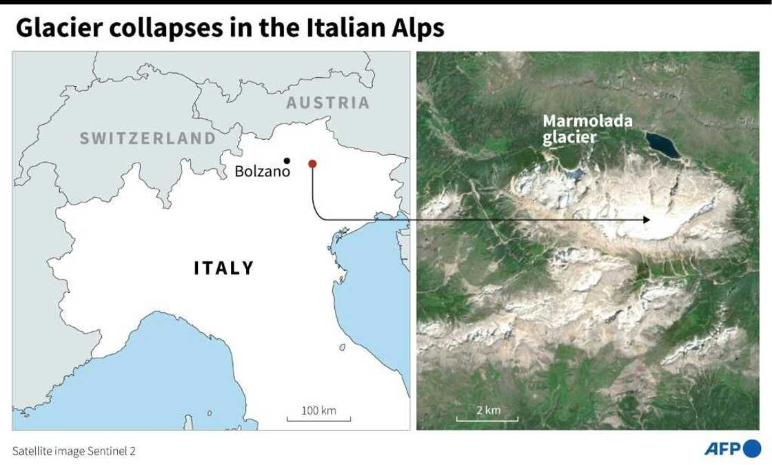 Glacier collapses in the Italian Alps Glacier collapses in the Italian Alps