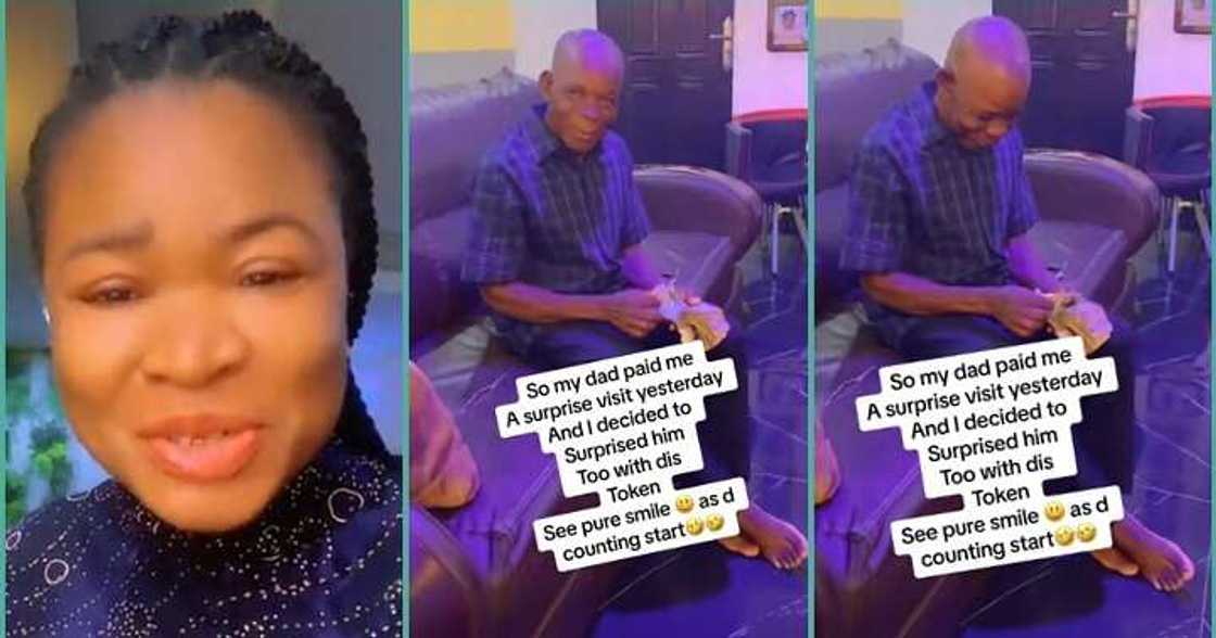 Dad over the moon as daughter gifts him cash Dad over the moon as daughter gifts him cash