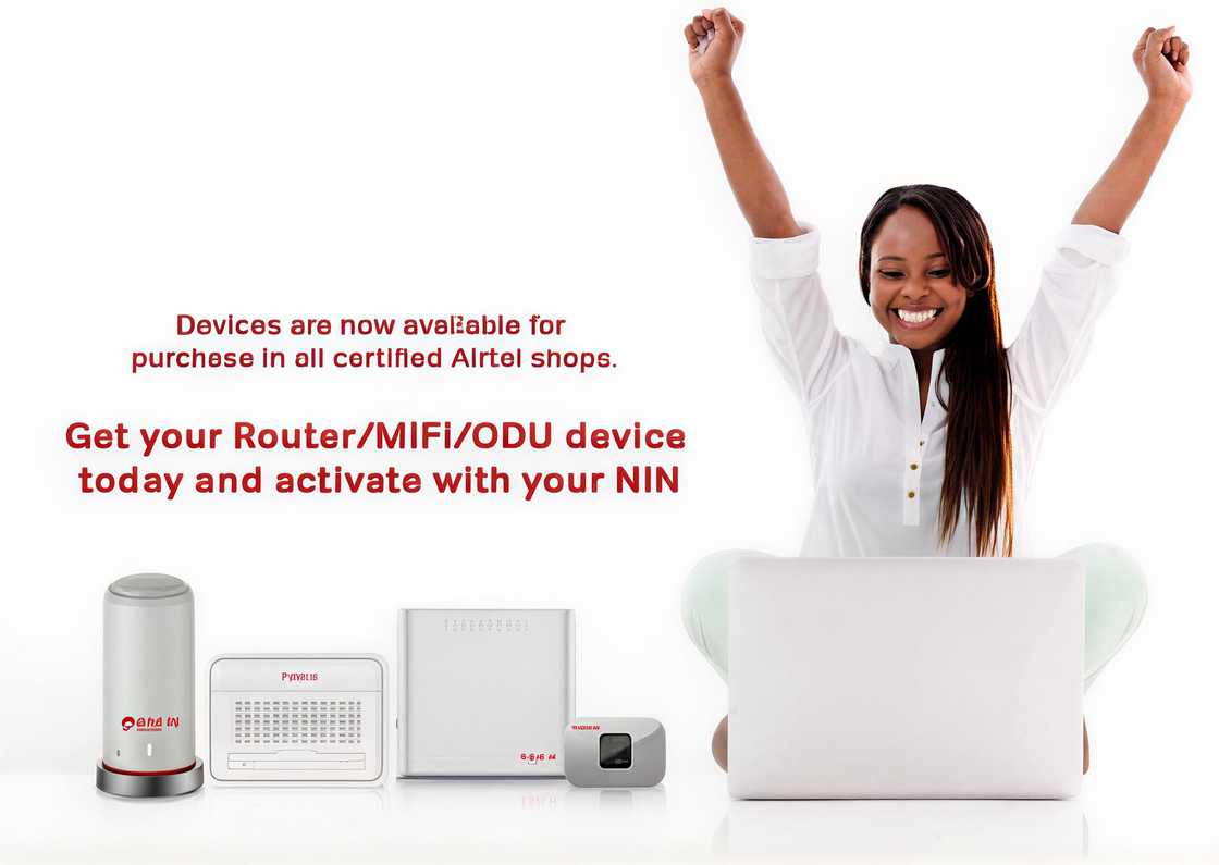 A poster for Airtel internet router devices