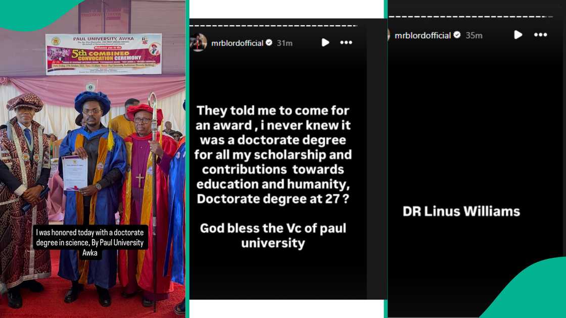 Blord brags after receiving honorary doctorate degree. Blord brags after receiving honorary doctorate degree.