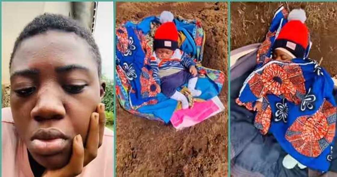 Lady shares video as mum takes her little baby to farm Lady shares video as mum takes her little baby to farm
