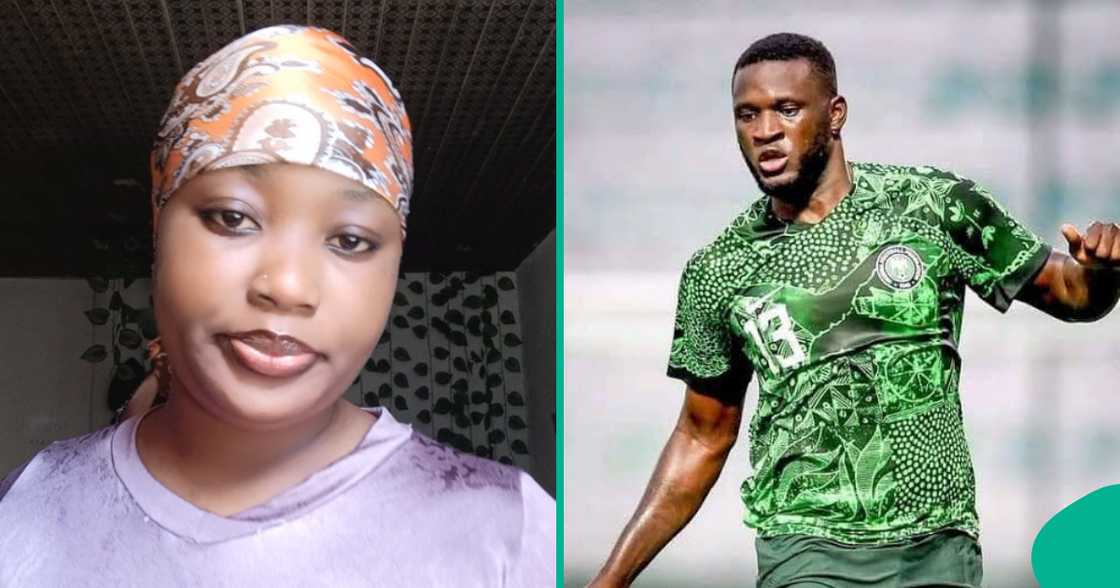 Nigerian fan touches Victor Boniface’s hand and reacts with excitement.