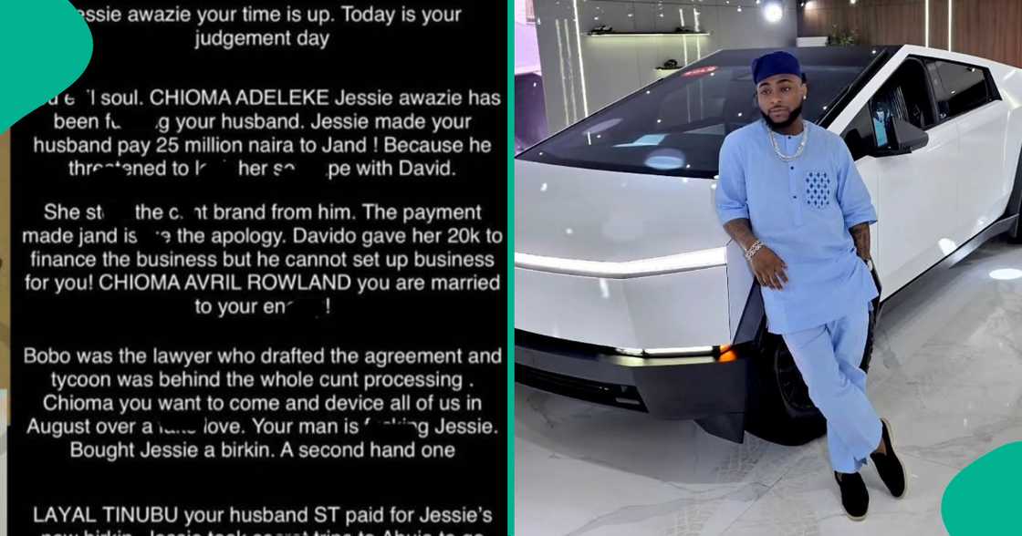 Davido accused of cheating on Chioma Adeleke. Davido accused of cheating on Chioma Adeleke.