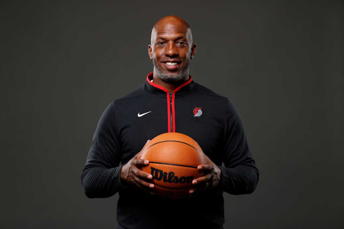 Chauncey Billups at Veterans Memorial Coliseum in Portland, Oregon.