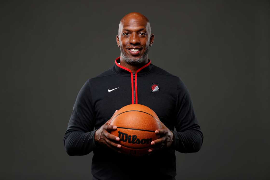 Chauncey Billups at Veterans Memorial Coliseum in Portland, Oregon. Chauncey Billups at Veterans Memorial Coliseum in Portland, Oregon.