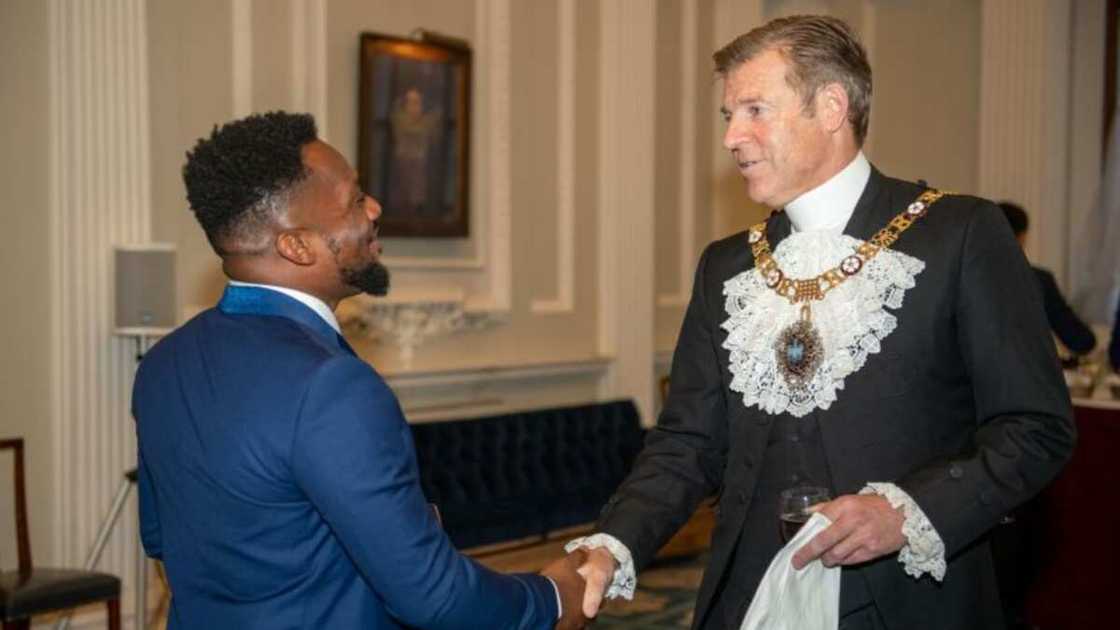 The man said he was honoured The man said he was honoured