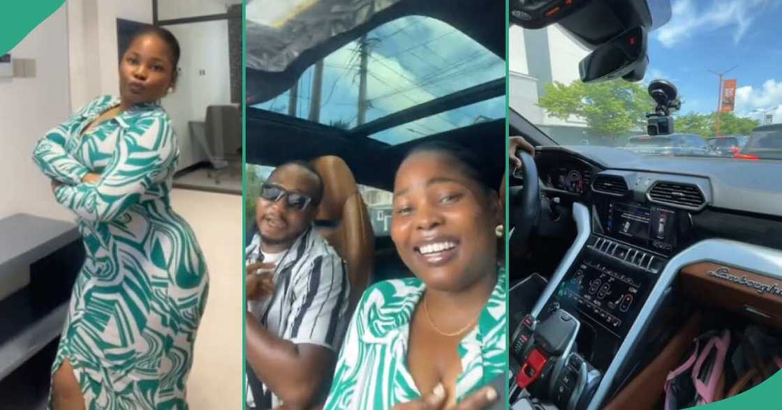 Lady shares video as costly Lamborghini Urus picks her up as Uber ride