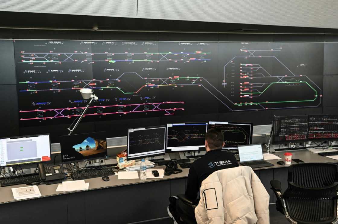 The control room of Thessaloniki's new metro The control room of Thessaloniki's new metro