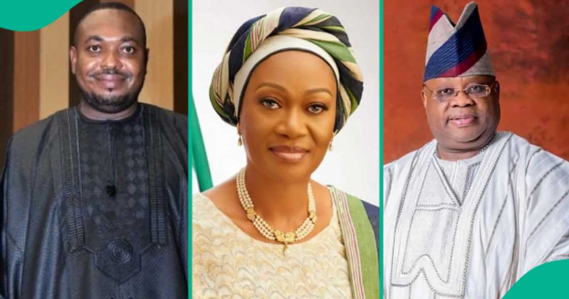 Man predicts likely aftermath of Remi Tinubu and Governor Adeleke's viral clash. Man predicts likely aftermath of Remi Tinubu and Governor Adeleke's viral clash.