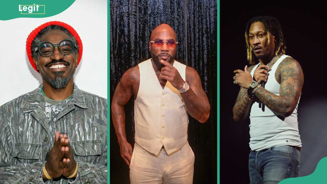 Atlanta rappers André 3000 (L), Jeezy (C) and Future (R).