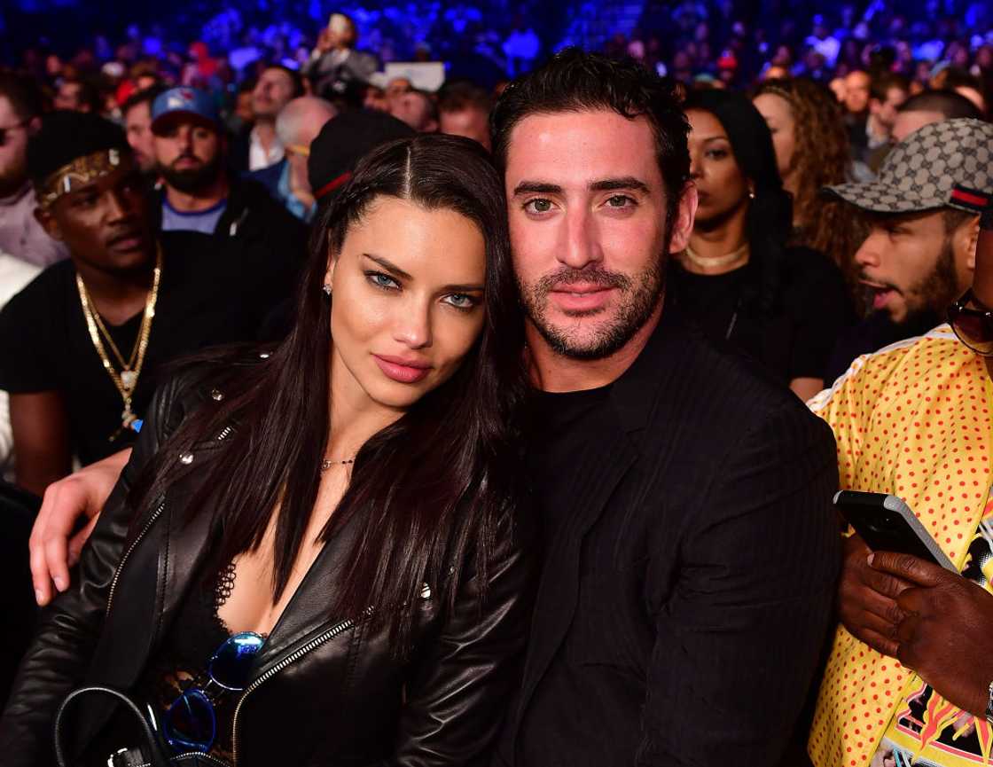 Adriana Lima and Matt Harvey at a boxing match in New York