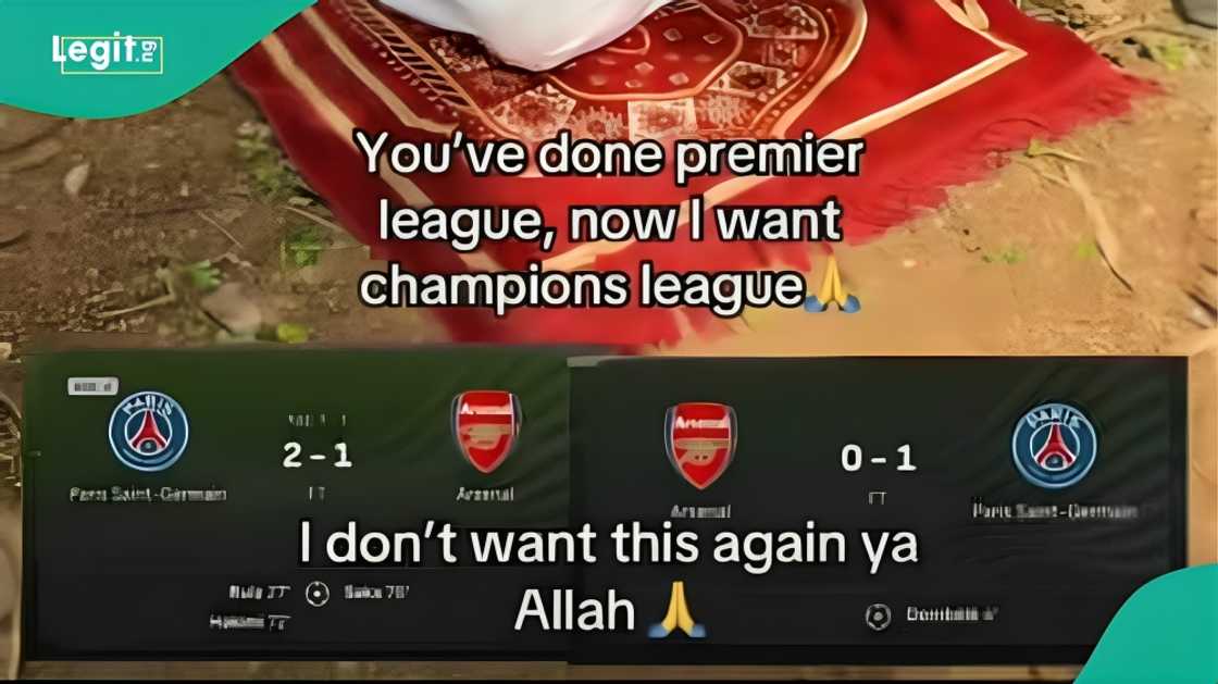 Arsenal vs PSG: Man seeks God’s help ahead of UEFA Champions League final Arsenal vs PSG: Man seeks God’s help ahead of UEFA Champions League final